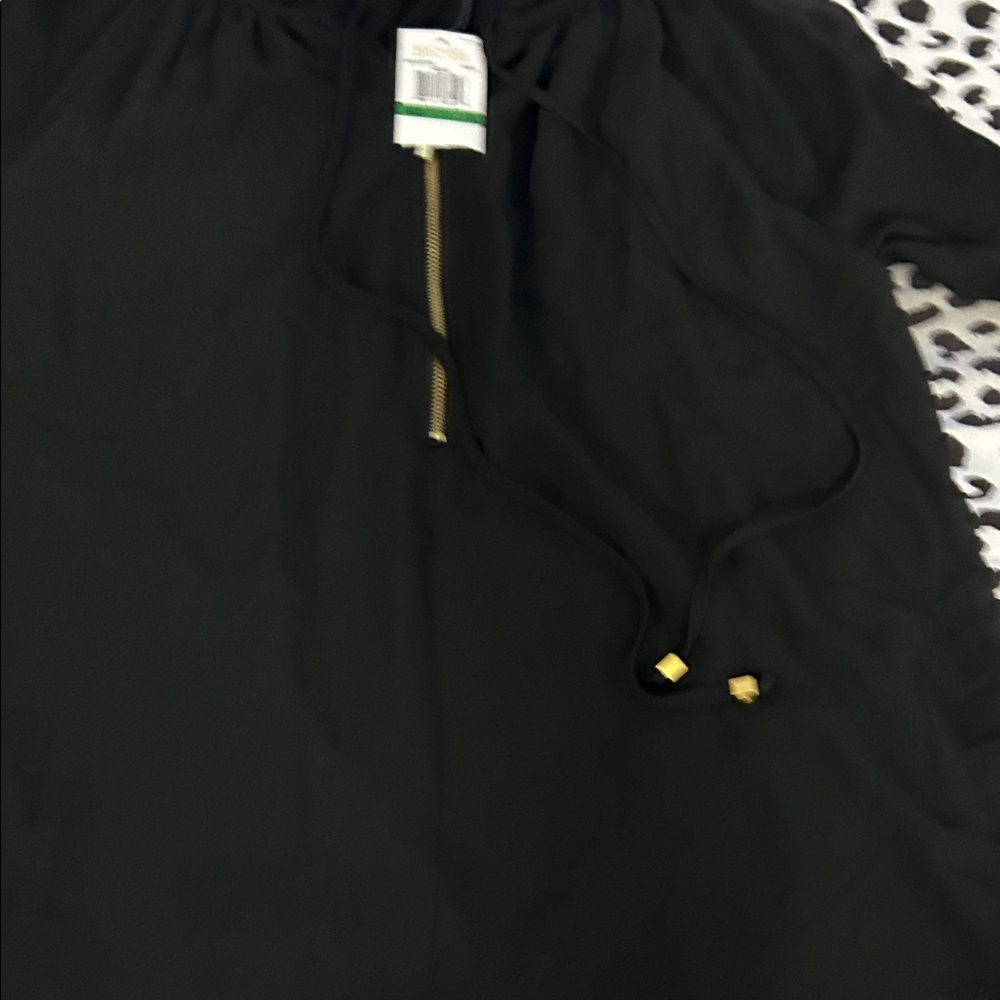 Michael Kors Black Top with Gold Zipper